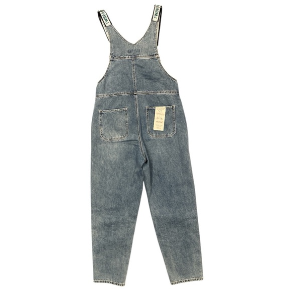 Teenie Weenie Denim Overalls Blue Bear Logo Korean Preppy S/M - Picture 4 of 15